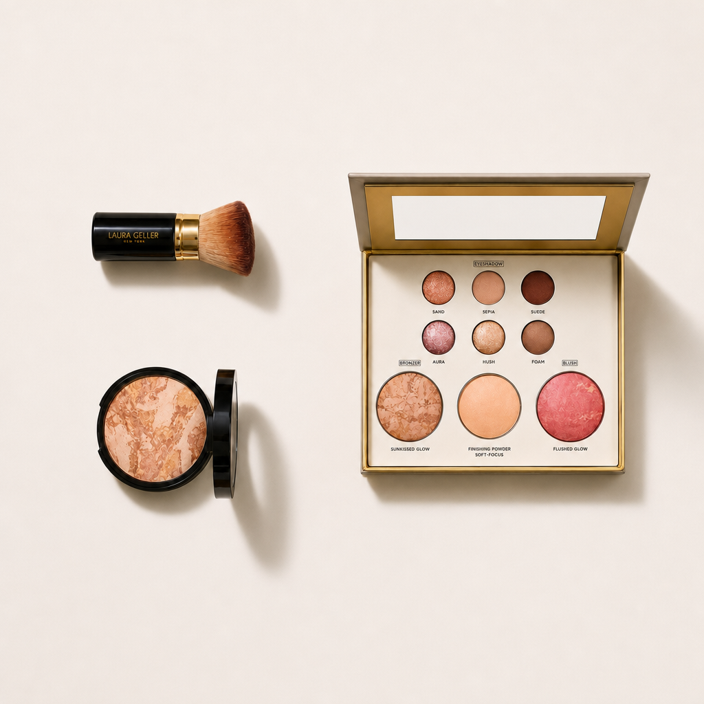 All in 1 Starter Kit - Beauty Brush Included With Baked Multicolor Eyeshadow Palette