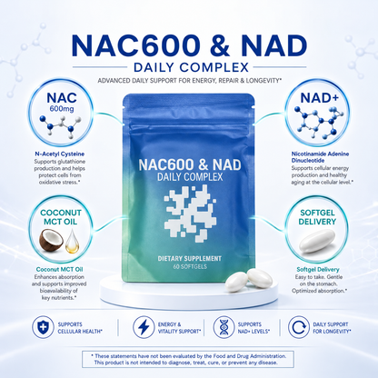 Novaro - NAC600 + NAD + MCT Oil Daily Complex