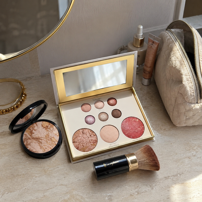 All in 1 Starter Kit - Beauty Brush Included With Baked Multicolor Eyeshadow Palette