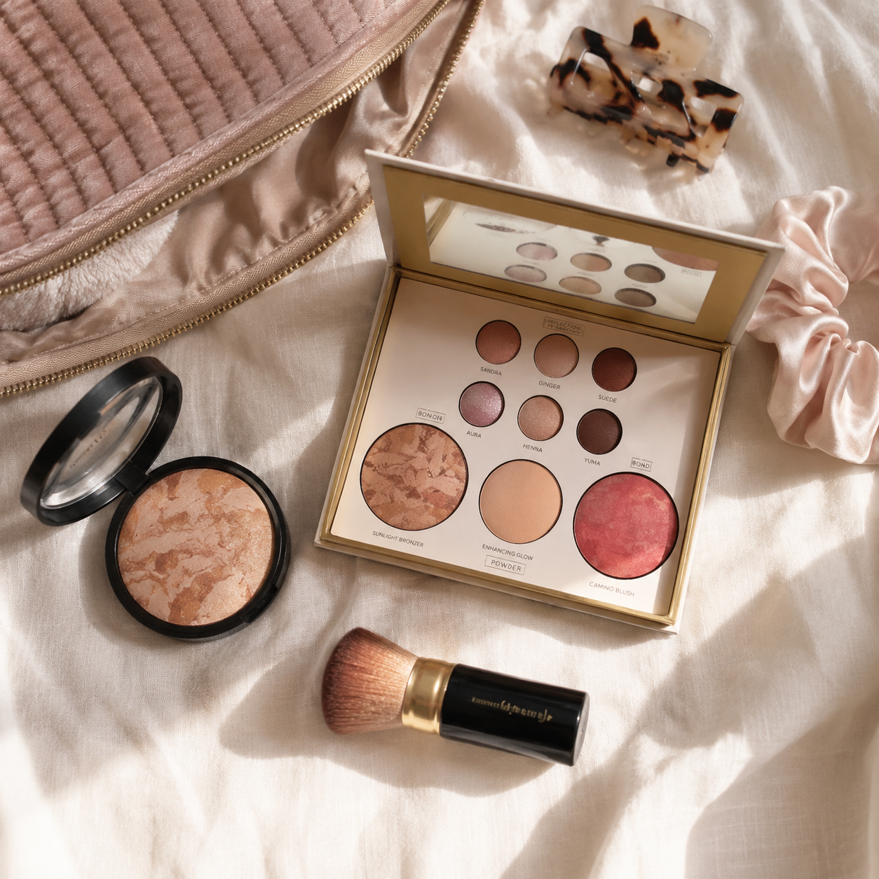All in 1 Starter Kit - Beauty Brush Included With Baked Multicolor Eyeshadow Palette